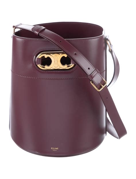 celine maillon triomphe bucket bag|celine triomphe wallet bag.